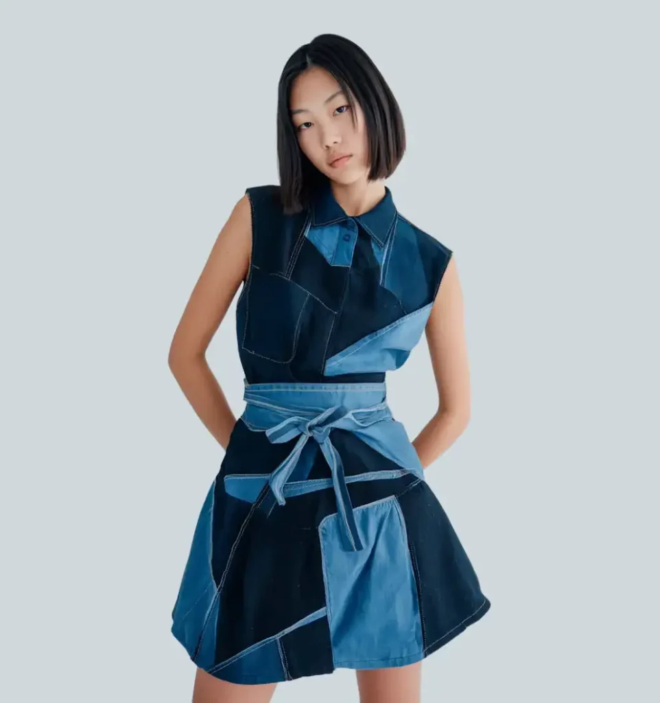 Denim Patchwork Dress test product