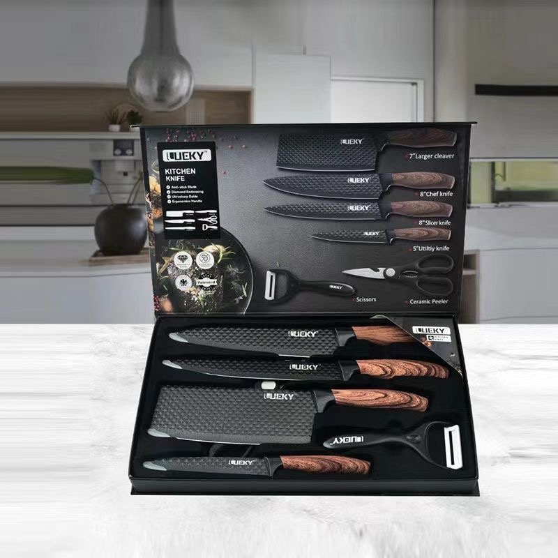 p1 6-Piece Non-Stick Kitchen Knife Set