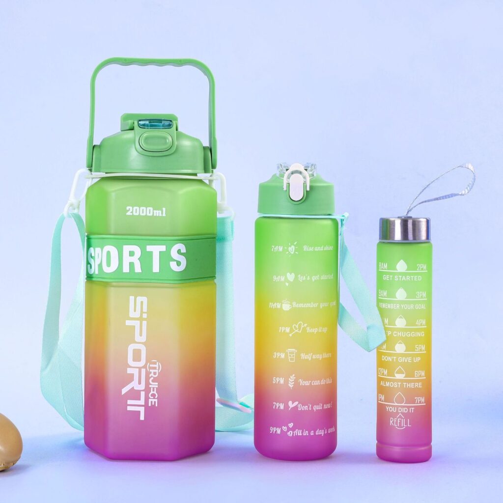 3-Piece Sports Water Bottle Set