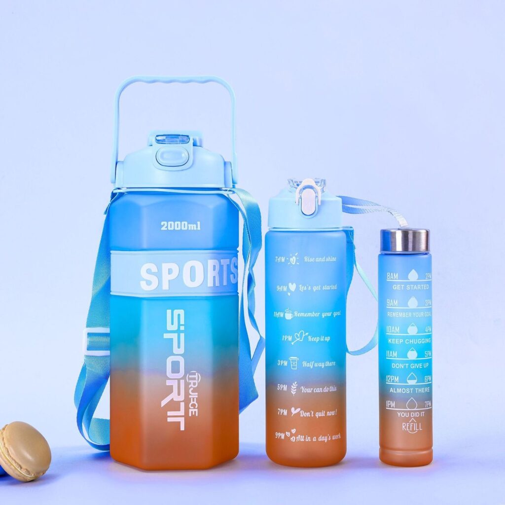 3-Piece Sports Water Bottle Set